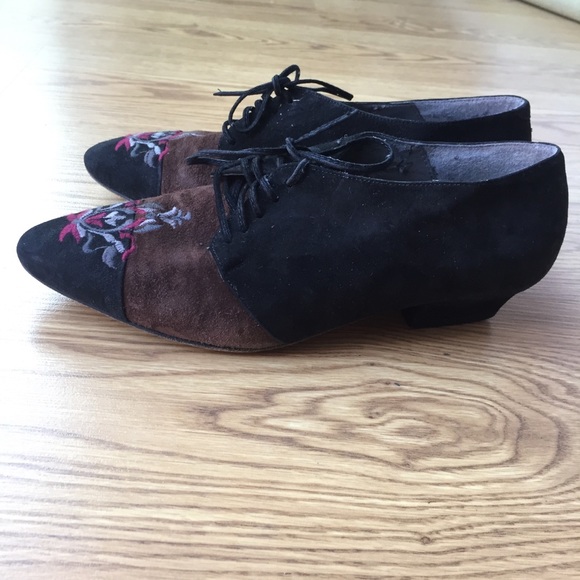 Vintage Italian Suede Lace Up Loafer size 37.5 - Picture 6 of 11